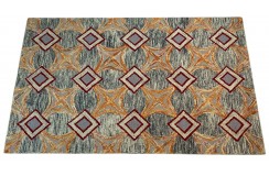 100% wełna gruby dywan z Indii 150x240cm design do salonu kolorowy