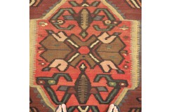 Etno kilim kolorowy Afgan dzieło Maimane nomadyczny chodnik 126x263cm