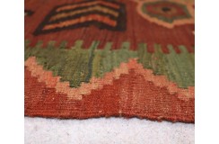 Etno kilim kolorowy Afgan dzieło Maimane nomadyczny chodnik 126x263cm