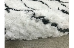 Piękny dywan Shaggy super soft 170x240cm 100% poliester, biały, czarny