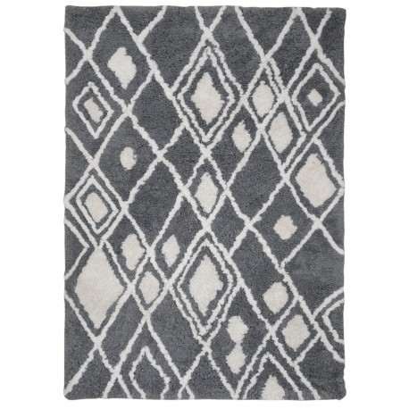 Piękny dywan Shaggy super soft 90x160cm 100% poliester, szary, biały