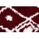 Piękny dywan Shaggy super soft 90x160cm 100% poliester, czerwony, biały