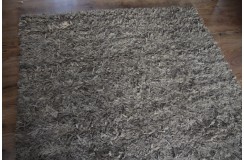 Wysoki 5cm włos - dywan Shaggy ręcznie tkany szary 165x235cm