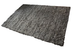 Wysoki 5cm włos - dywan Shaggy ręcznie tkany szary 165x235cm