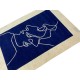 Designerski nowoczesny dywan wełniany TWO FACES 3D 170x240cm Indie 2cm gruby niebieski