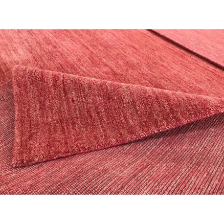 Gładki 100% wełniany dywan Gabbeh Lori Handloom różowy 250x300cm