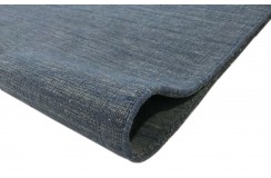 Gładki 100% wełniany dywan Gabbeh Handloom niebieski 200x300cm 