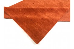 Gładki 100% wełniany dywan Gabbeh Handloom Loribaft ceglasty 180x270cm