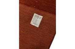 Gładki 100% wełniany dywan Gabbeh Handloom Loribaft ceglasty 180x270cm