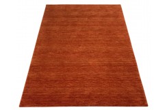 Gładki 100% wełniany dywan Gabbeh Handloom pomarańczowy różne wymiary