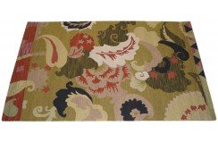 100% wełna gruby dywan z Indii 150x240cm design do salonu kolorowy