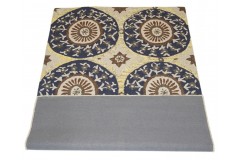 100% wełna gruby dywan z Indii 150x240cm design do salonu kolorowy