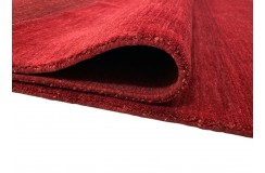Gładki 100% wełniany dywan Gabbeh Handloom czerwony 250x300cm bez wzorów