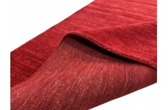 Gładki 100% wełniany dywan Gabbeh Handloom czerwony 170x240cm bez wzorów