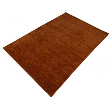 Gładki 100% wełniany dywan Gabbeh Handloom ceglasty 120x180cm bez wzorów