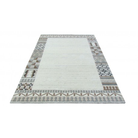 100% welniany ręcznie tkany dywan Nepal Premium naturalny 160x230cm patchwork