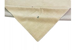Gładki 100% wełniany dywan Gabbeh Handloom Loribaft beżowy 140x200cm