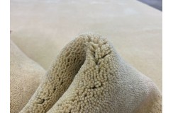 Gładki 100% wełniany dywan Gabbeh Handloom Loribaft beżowy 140x200cm
