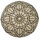 Beżowo brązowy dywan okrągły SITAP Carpet Couture Italia Portofino Round Rug 12 220cm