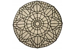 Beżowo brązowy dywan okrągły SITAP Omega Carpet Couture Italia Portofino Round Rug 18 220cm