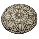 Beżowo brązowy dywan okrągły SITAP Omega Carpet Couture Italia Portofino Round Rug 18 220cm