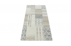 100% welniany ręcznie tkany dywan Nepal Premium naturalny 70x140cm patchwork