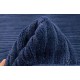 Gładki 100% wełniany dywan Gabbeh Lori Premium Handloom granatowy 140x200m tłoczenia w pasy