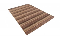 100% wełna dywan loribaft gabbeh z indii luksusowy 170x240 brązowy
