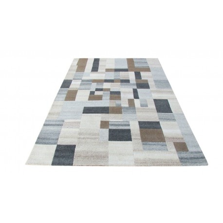 100% welniany ręcznie tkany dywan Nepal Premium naturalny 160x230cm patchworkowy wzór