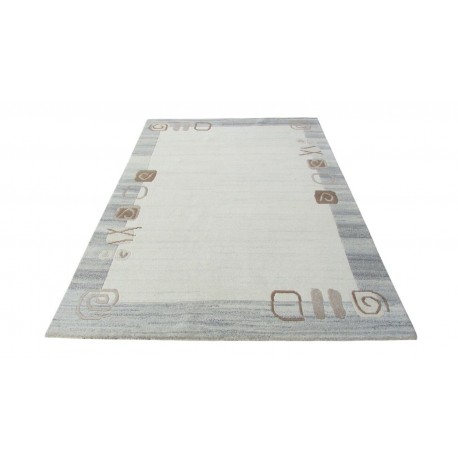 100% welniany ręcznie tkany dywan Nepal Premium naturalny 160x230cm nowoczesny wzór