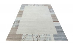 100% welniany ręcznie tkany dywan Nepal Tybet 160x230cm nowoczesna kolorystyka jasny