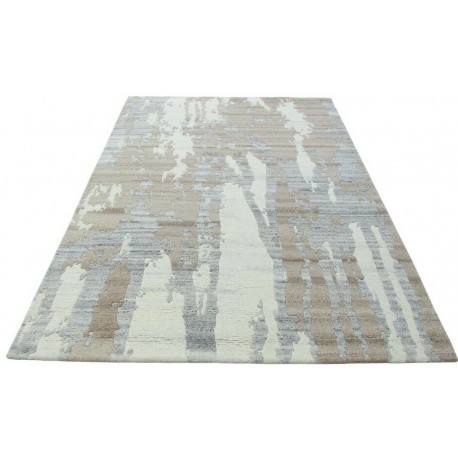 100% welniany ręcznie tkany dywan Nepal Premium naturalny 160x230cm vintage abstrakcyjny