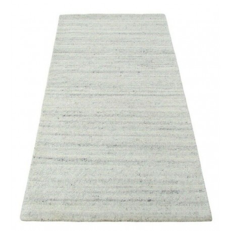 100% welniany ręcznie tkany dywan Nepal Premium naturalny 70x140cm gładki deseń pasy