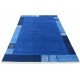 100% welniany ręcznie tkany dywan Nepal Tybet 160x230cm nowoczesny niebieski