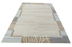100% welniany ręcznie tkany dywan Nepal Premium czekoladowy 160x230cm nowoczesny wzór