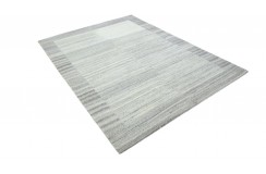 100% welniany ręcznie tkany dywan Nepal Tybet 170x240cm stonowany beżowo szary