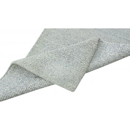 100% welniany ręcznie tkany dywan Nepal Premium naturalny szary beż 70x140cm gładki deseń