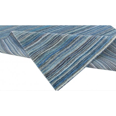 Niebieski cieniowany ekskluzywny dywan Gabbeh Loom Indie 170x240cm 100% wełniany