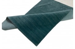 Gładki 100% wełniany dywan Gabbeh Handloom zielony różne wymiary