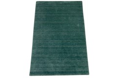 Gładki 100% wełniany dywan Gabbeh Handloom zielony różne wymiary