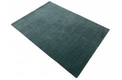 Gładki 100% wełniany dywan Gabbeh Handloom zielony różne wymiary