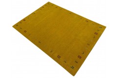 Gładki 100% wełniany dywan Gabbeh Handloom zielony różne wymiary