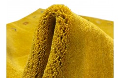 Gładki 100% wełniany dywan Gabbeh Handloom zielony różne wymiary