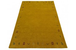 Gładki 100% wełniany dywan Gabbeh Handloom zielony różne wymiary
