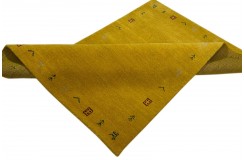 Gładki 100% wełniany dywan Gabbeh Handloom zielony różne wymiary