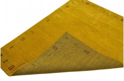 Gładki 100% wełniany dywan Gabbeh Handloom zielony różne wymiary