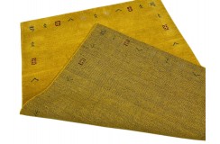 Gładki 100% wełniany dywan Gabbeh Handloom zielony różne wymiary