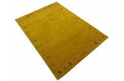 Gładki 100% wełniany dywan Gabbeh Handloom zielony różne wymiary
