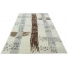 100% welniany ręcznie tkany dywan Nepal Tybet Premium brązowy szary beżowy 160x230cm patchwork vintage