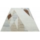 100% welniany ręcznie tkany dywan Nepal Tybet Premium brązowy szary beżowy 160x230cm patchwork trójkąty